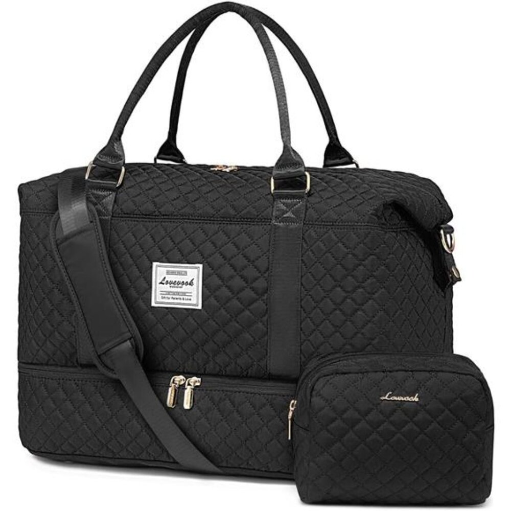 Travel Duffle Bag,Weekender Bags for Women with Shoe Compartment
